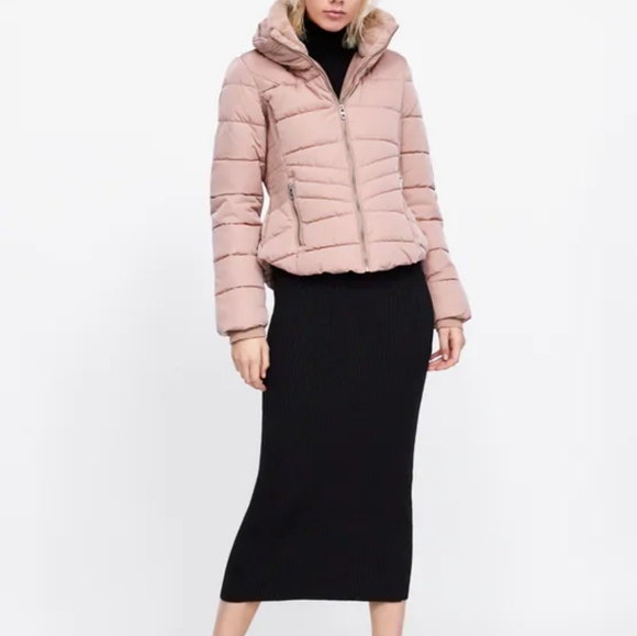 zara puffer jacket with hood